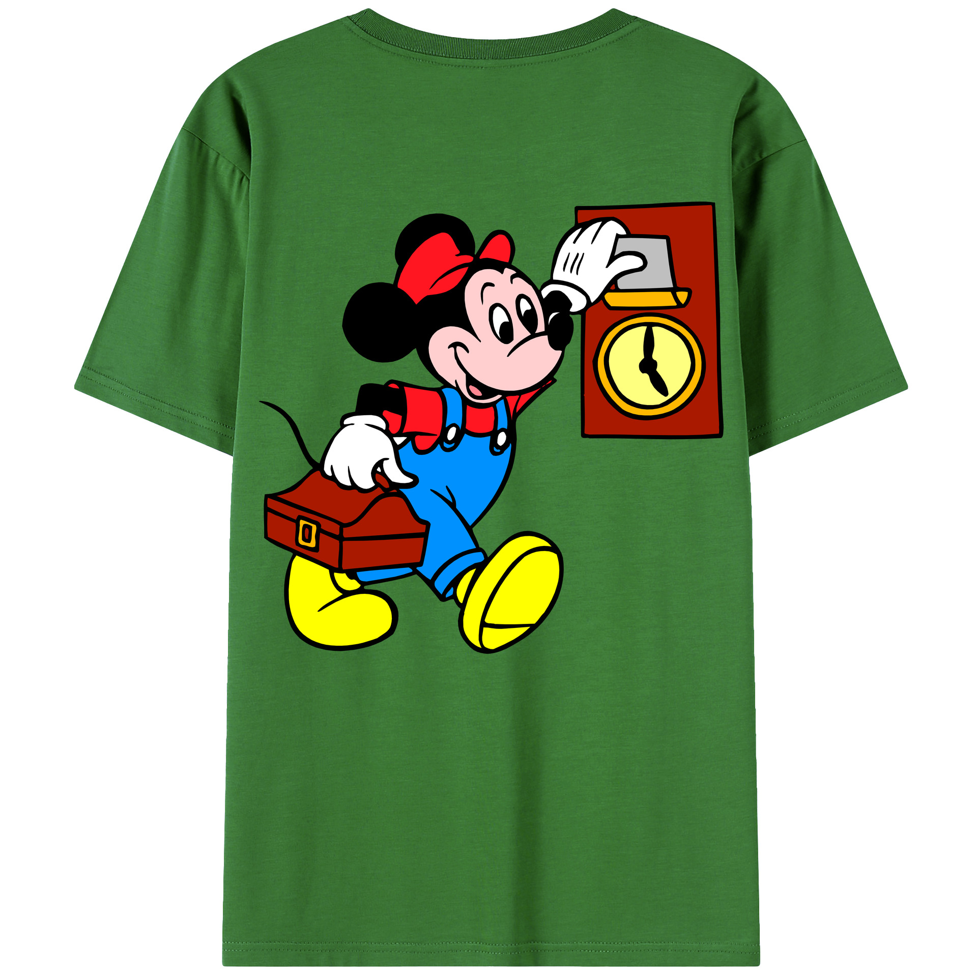 （画像用） ミッキーマウス Mickey Mouse レディース半袖Tシャツ(バックプリント)